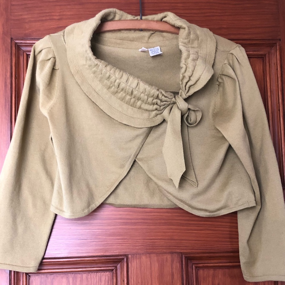 Anthropologie Moth Shrug Sweater with Tie